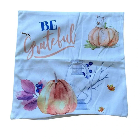 FALL Throw Pillow Covers Cases Autumn Pumpkin Leaves Owl Harvest Thanksgiving - Picture 4 of 9